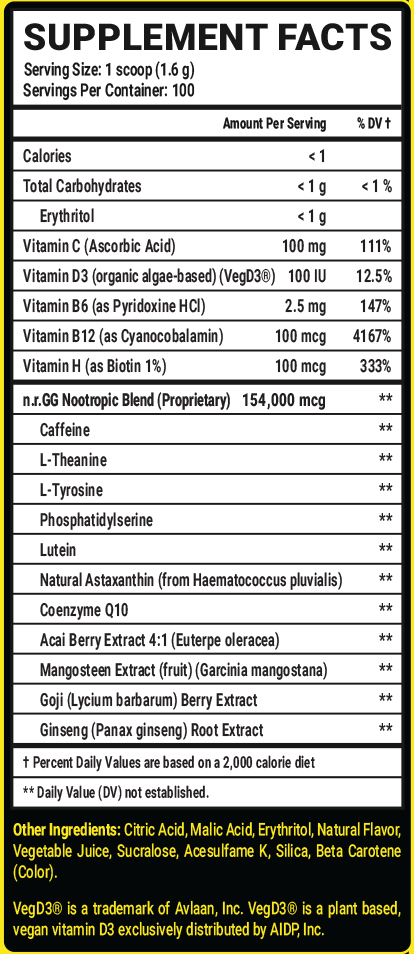 Yellow Crayon - 100 Servings View Supplement Facts
