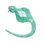 Plush teal snake with diamond pattern