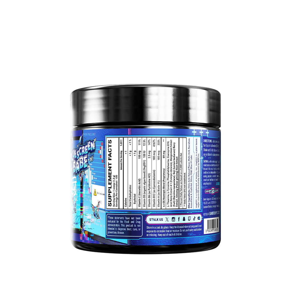 Blue Screen Babe by AmaLee Caffeine Free - 100 Servings - Gamer Supps