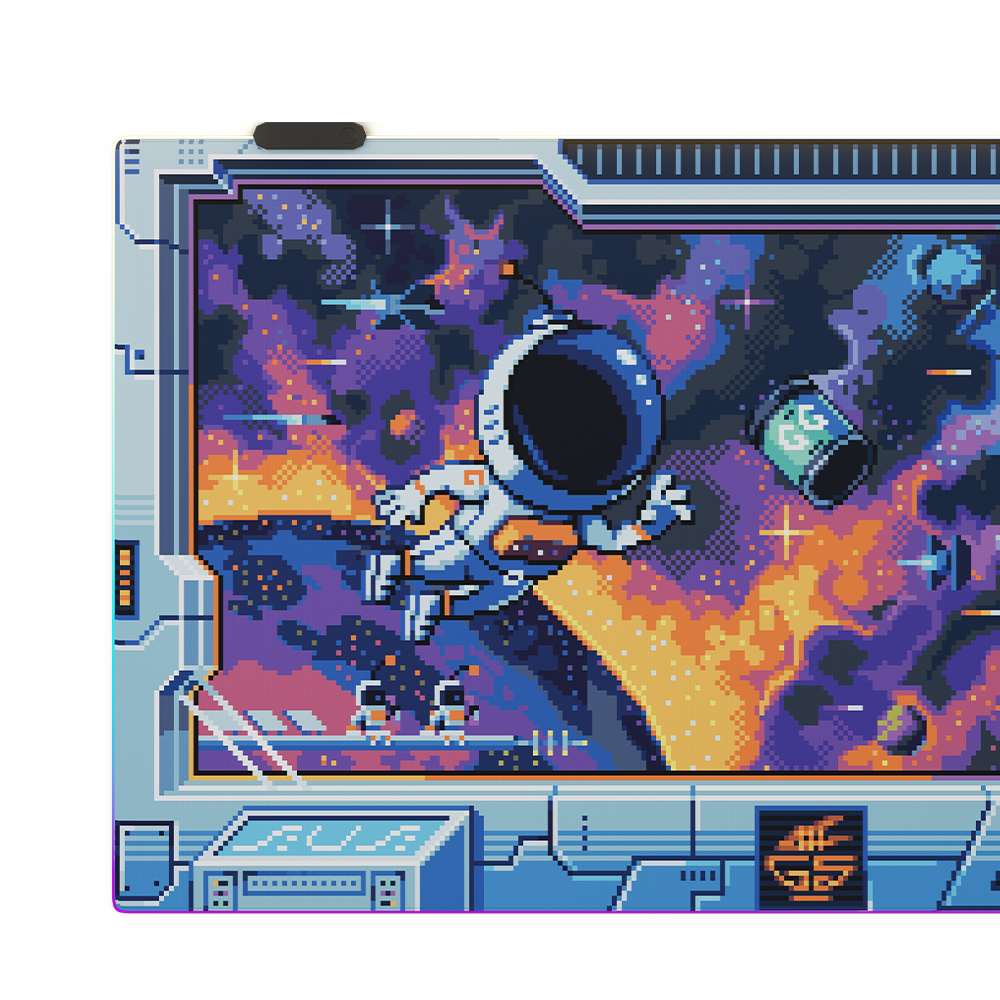 PIXEL CUPS : Astro Lounge RGB Mousepad - Gamer Supps