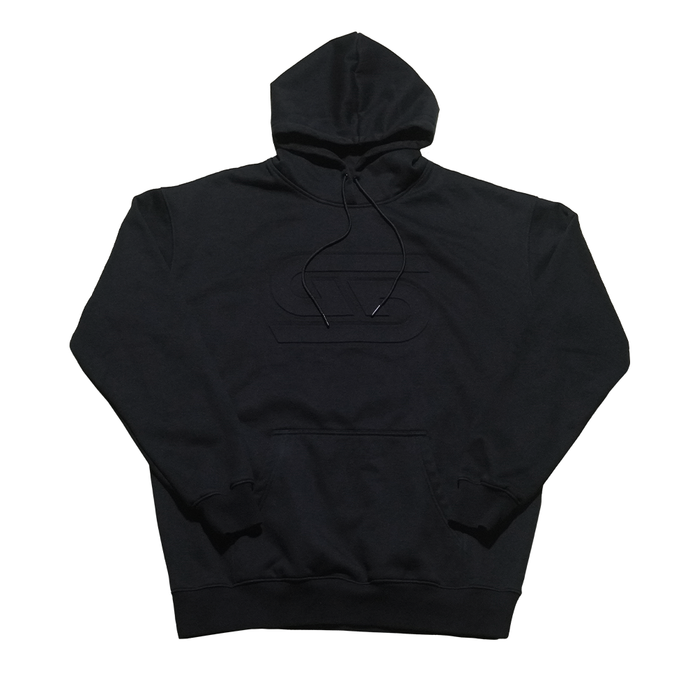 Black Embossed Hoodie - Gamer Supps