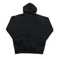 Black Embossed Hoodie - S