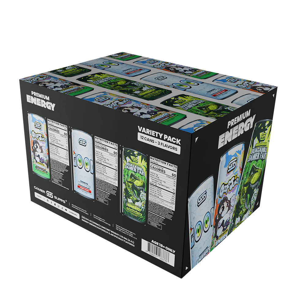 GG® Premium Energy - Variety Pack (12 Cans - TikTok) - Gamer Supps