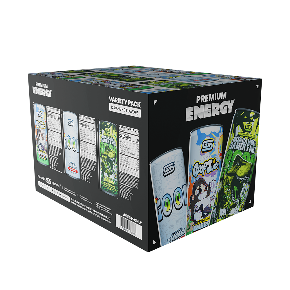 GG® Premium Energy - Variety Pack (12 Cans - TikTok) - Gamer Supps