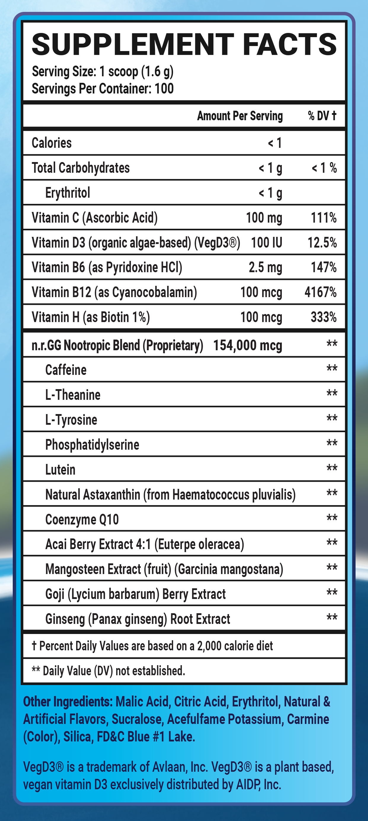 Jailberry Blast - 100 Servings View Supplement Facts