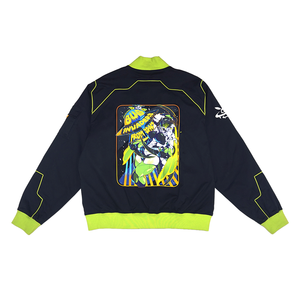 Space Invader Juniper: Bomber Jacket - Gamer Supps
