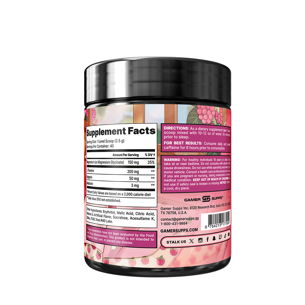 AFK+ (with Melatonin): Razzz Berry Sorbet - 40 Servings - Gamer Supps