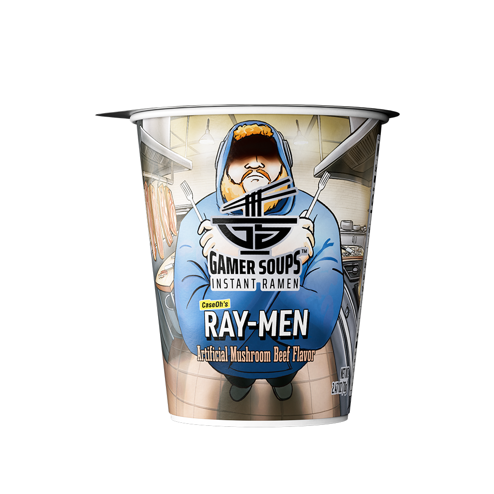 Gamer Soups Instant Noodles - CaseOh's Ray-Men (Single Cup) - Gamer Supps