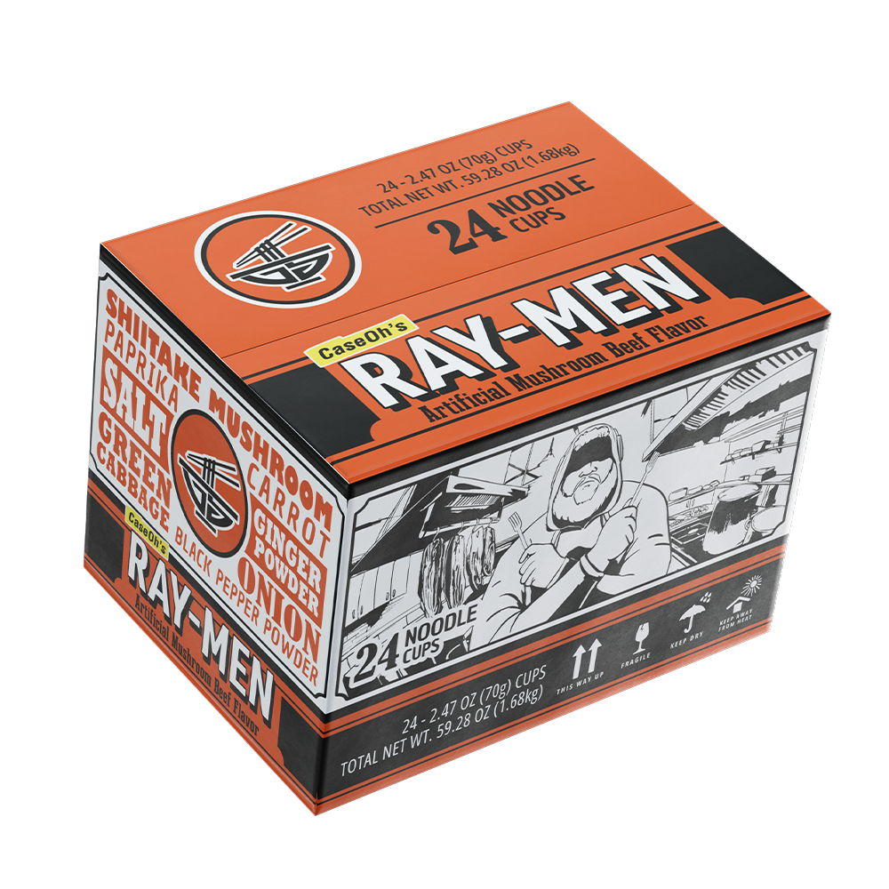 Gamer Soups Instant Noodles - CaseOh's Ray-Men (24 Cup Box) - Gamer Supps
