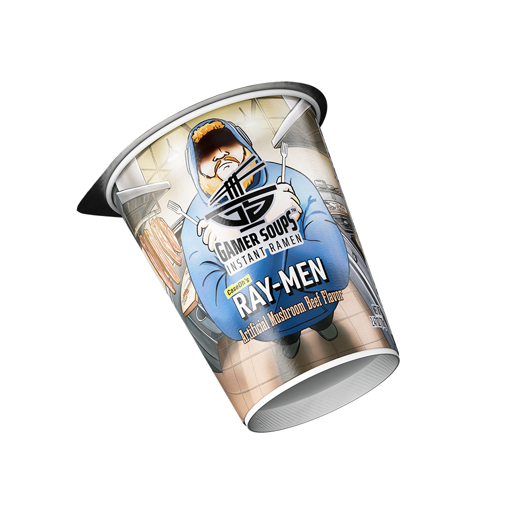 Gamer Soups Instant Noodles - CaseOh's Ray-Men (Single Cup) - Gamer Supps