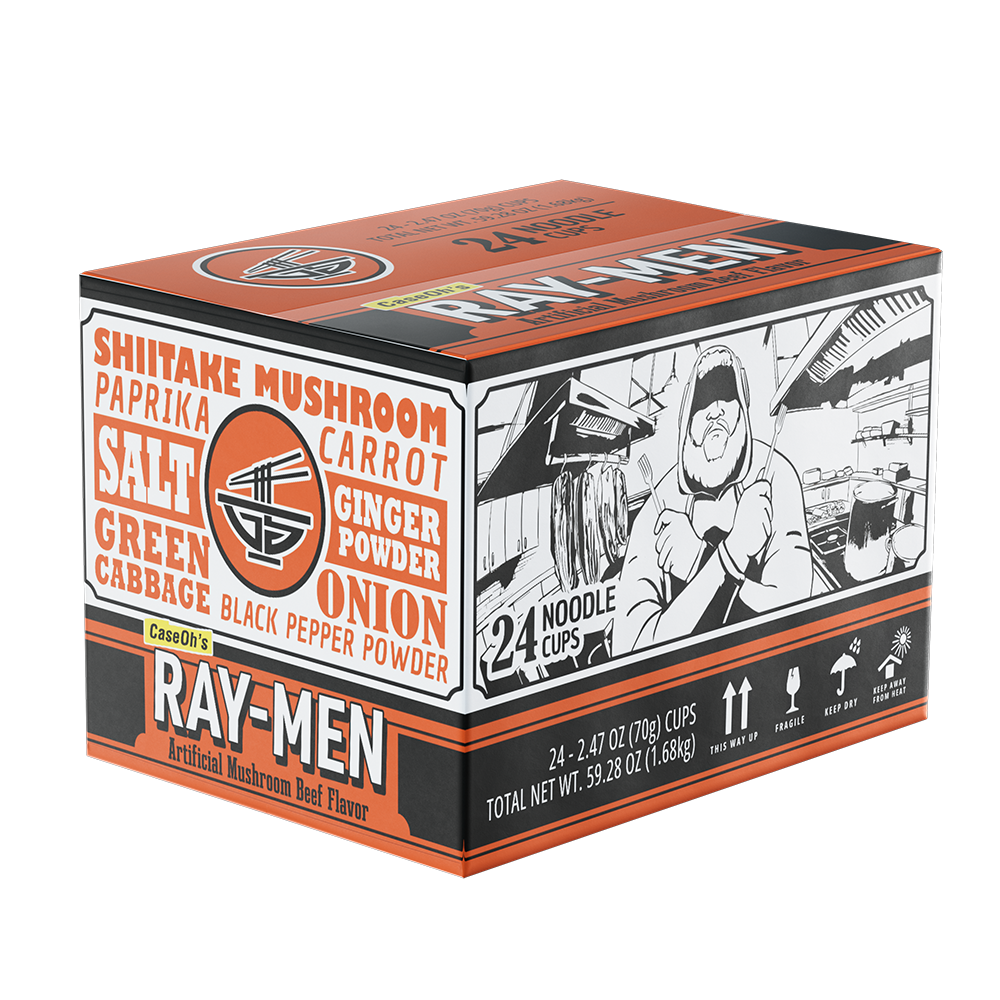 Gamer Soups Instant Noodles - CaseOh's Ray-Men (24 Cup Box) - Gamer Supps