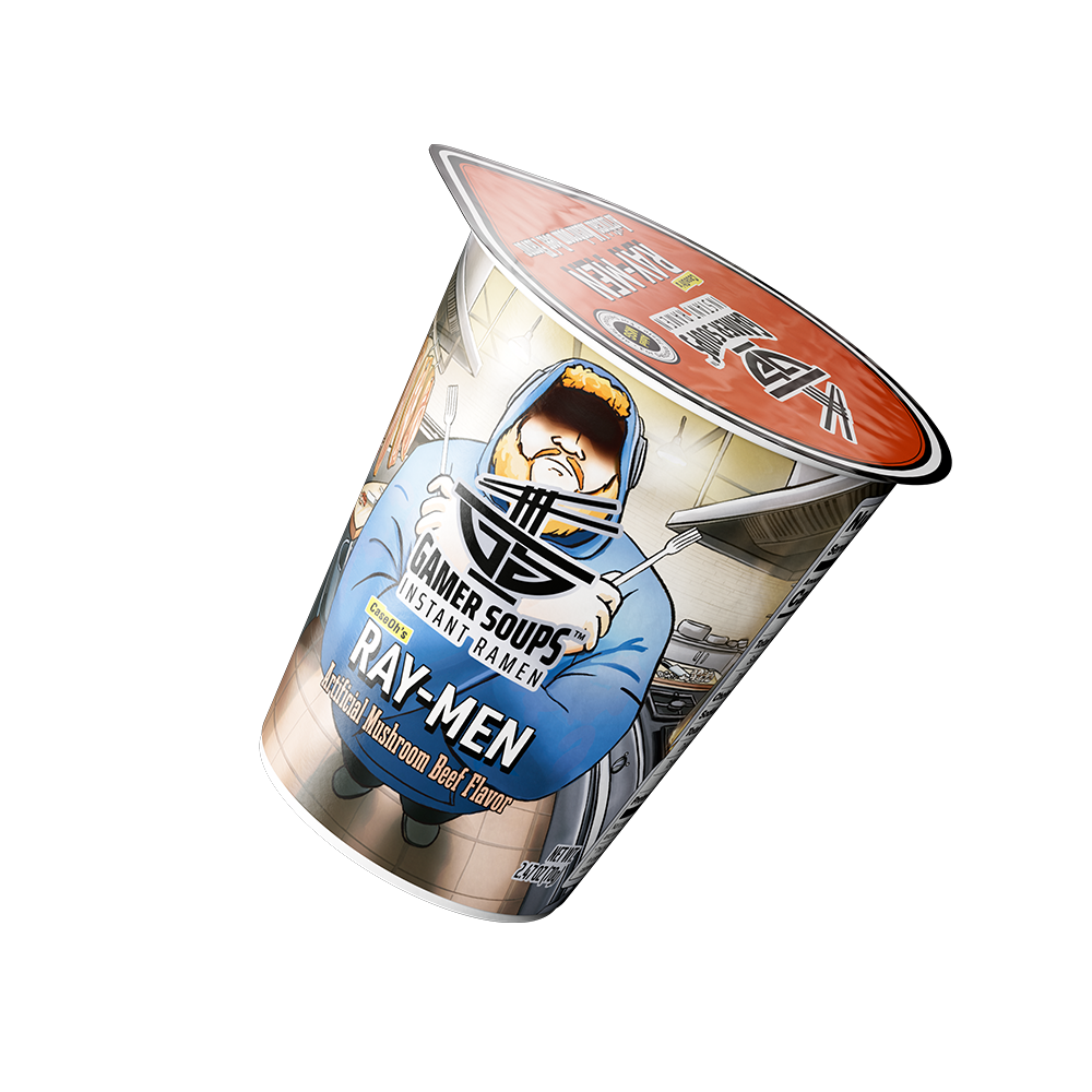 Gamer Soups Instant Noodles - CaseOh's Ray-Men (Single Cup) - Gamer Supps