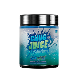 Blue and black supplement container back label with detailed nutrition facts and usage instructions in white text.